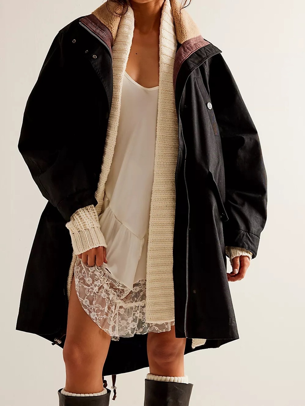 NWOT Free People We The Free Juki Waxed Parka Size Large